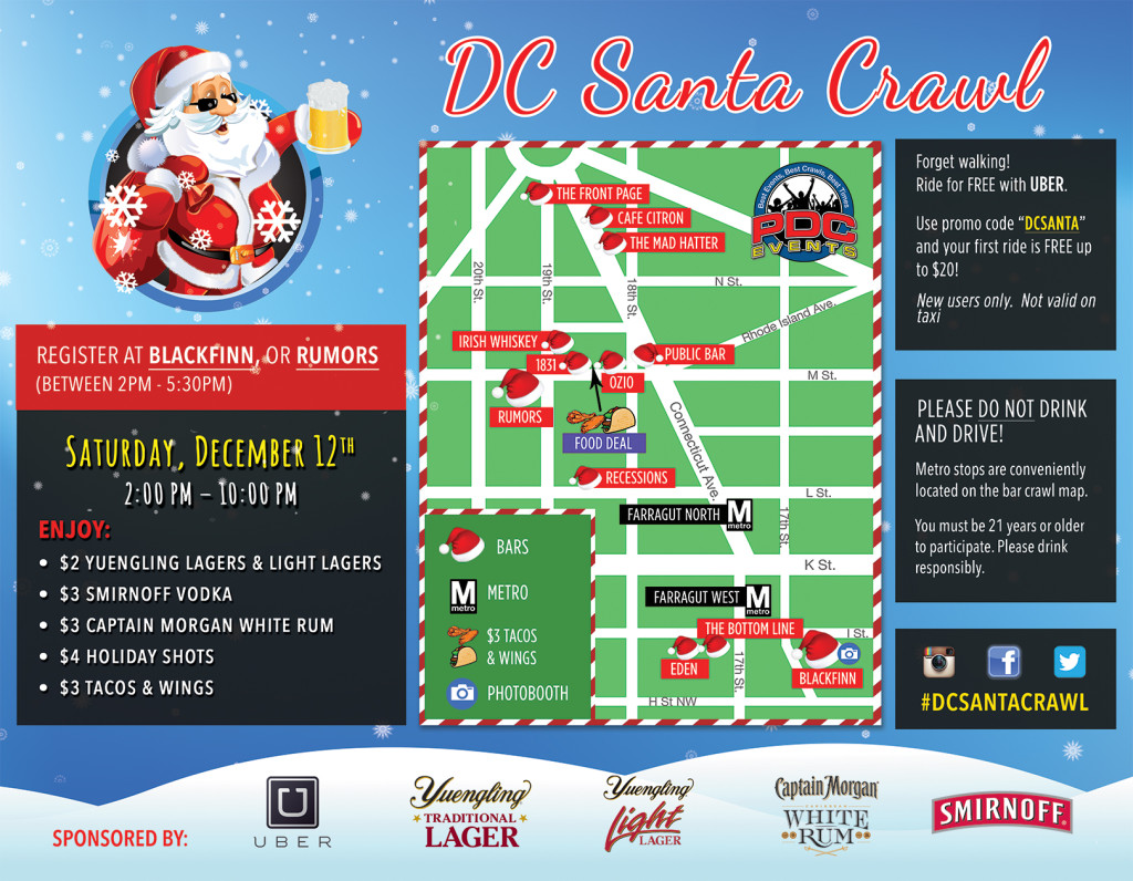 DC Santa Crawl 2015 - Map