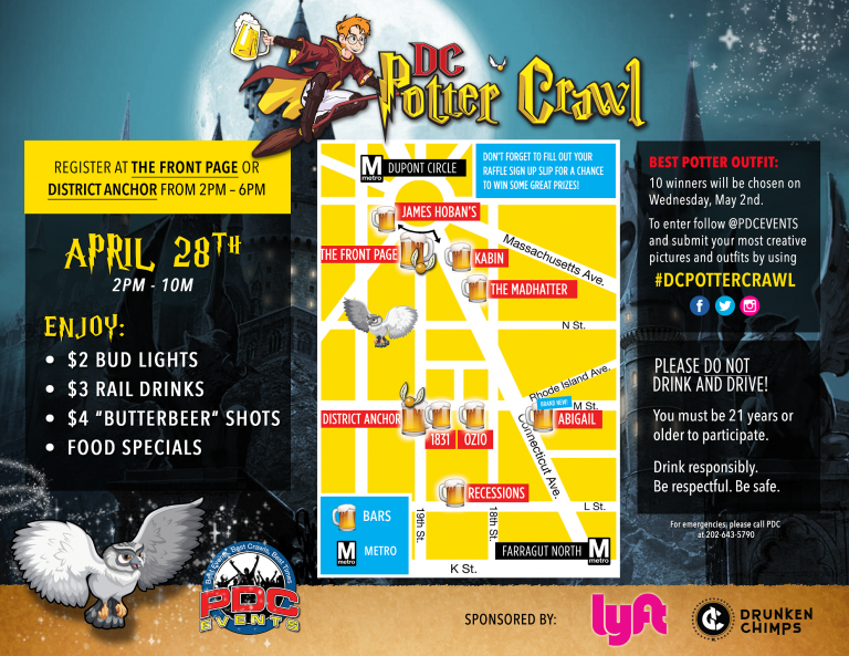 DC Potter Crawl 2018 Route Map Project DC Events