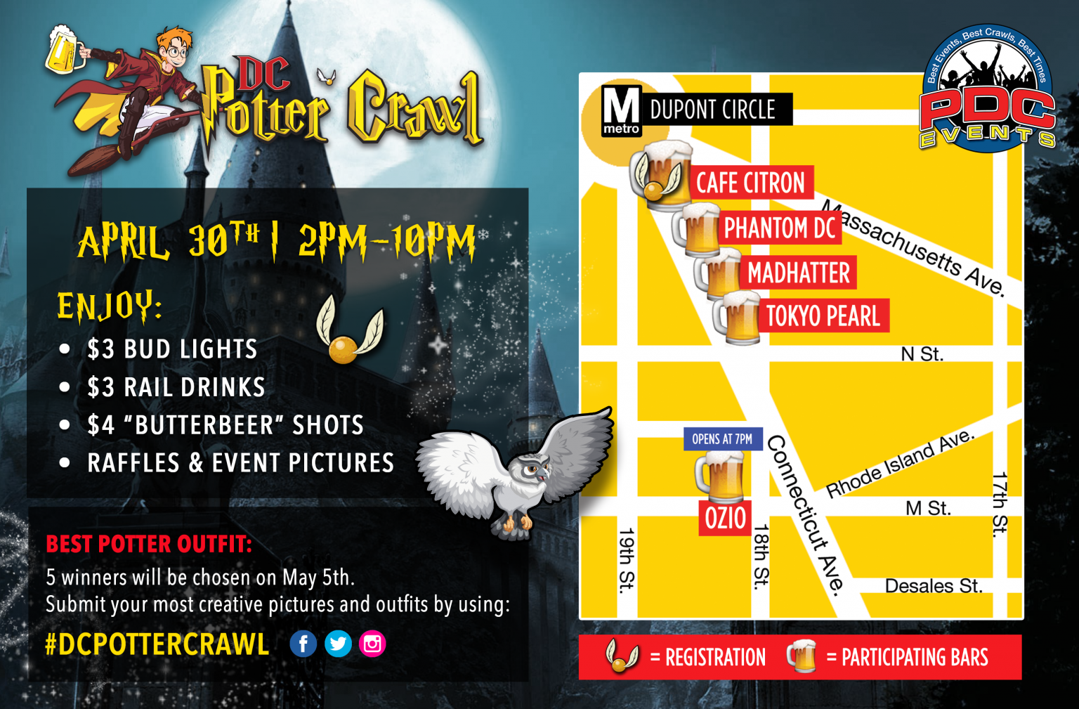 DC Potter Crawl 2022 Route Map Project DC Events