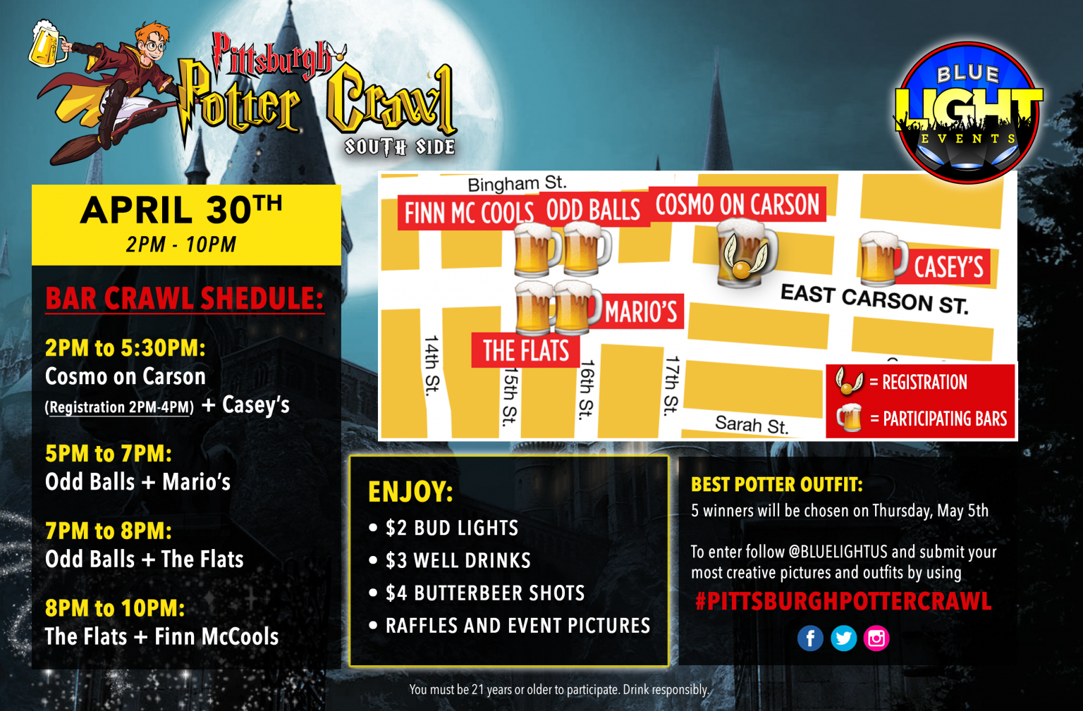 Pittsburgh Potter Crawl 2022 Route Map Project DC Events